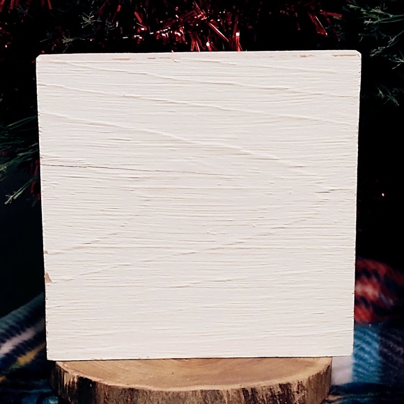 Hand Crafted Christmas Quotes Black & White Retro Mini Wood Sign/Tiered Tray - Picture 3 of 4